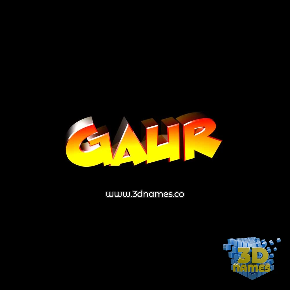 gaur in Black Background style - 3D name wallpaper