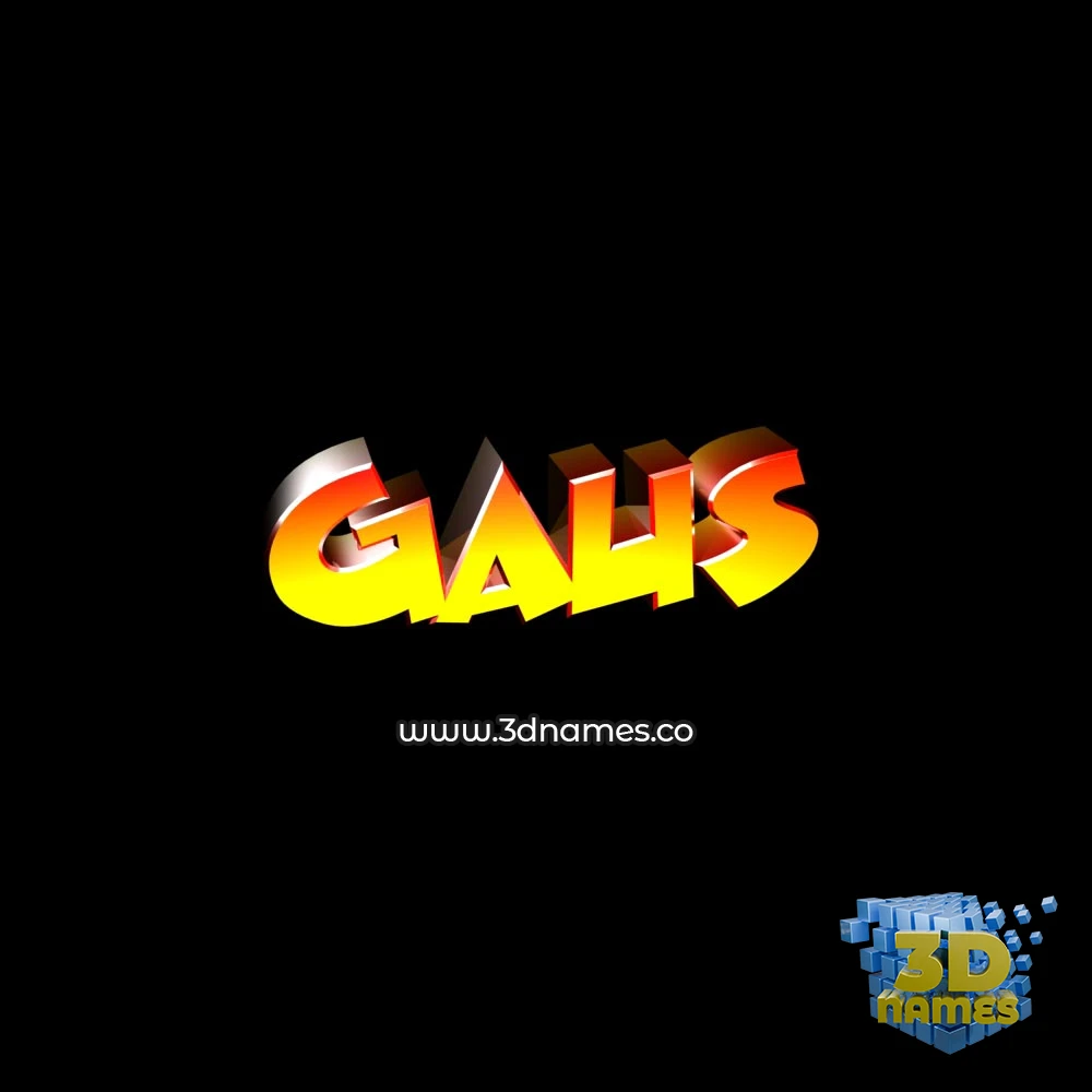 gaus in Black Background style - 3D name wallpaper