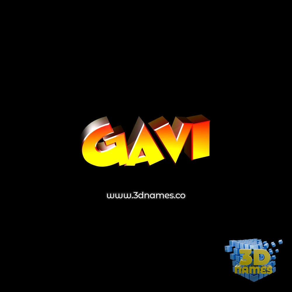 gavi in Black Background style - 3D name wallpaper