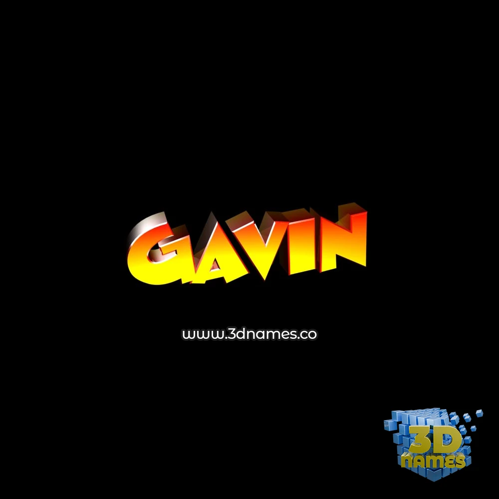 gavin in Black Background style - 3D name wallpaper