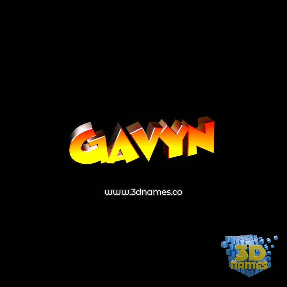 gavyn in Black Background style - 3D name wallpaper