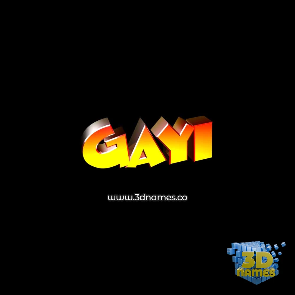 gayi in Black Background style - 3D name wallpaper