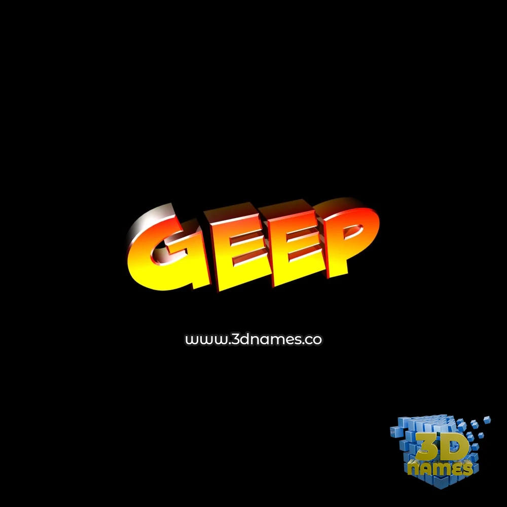 geep in Black Background style - 3D name wallpaper