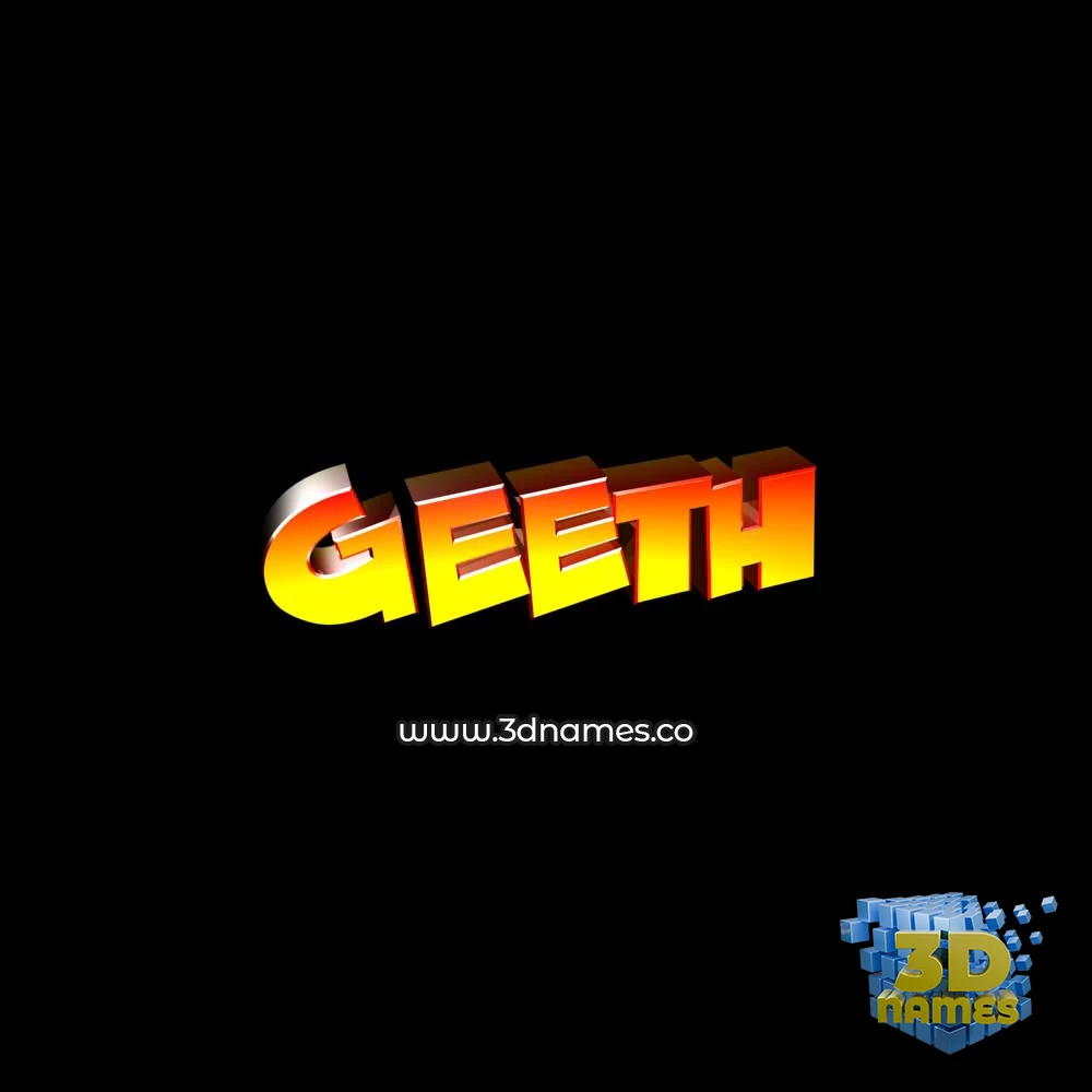 geeth in Black Background style - 3D name wallpaper