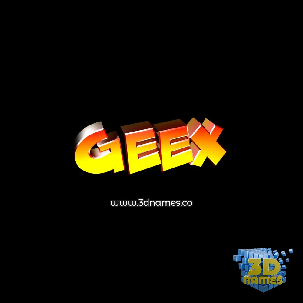 geex in Black Background style - 3D name wallpaper