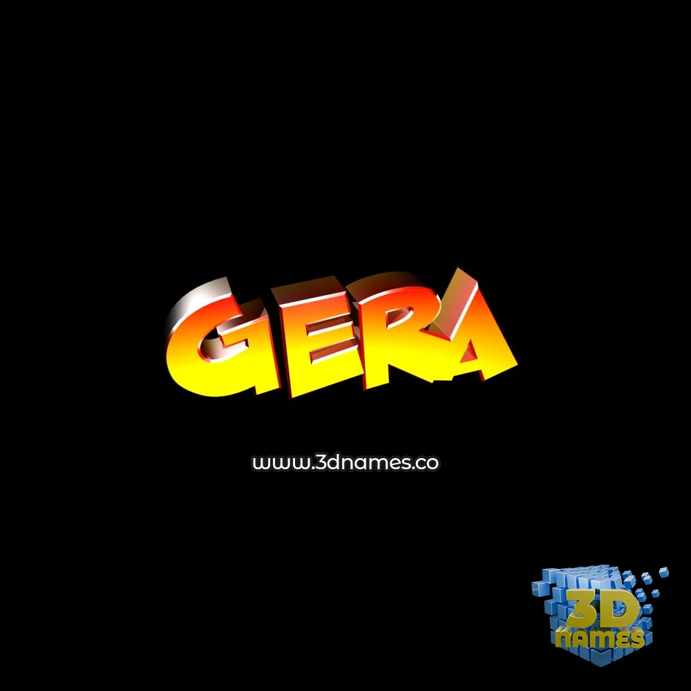 gera in Black Background style - 3D name wallpaper