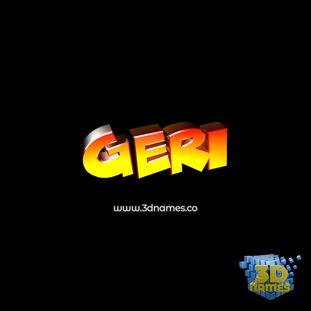 geri in Black Background style - 3D name wallpaper