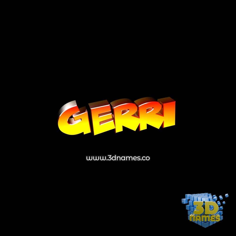 gerri in Black Background style - 3D name wallpaper