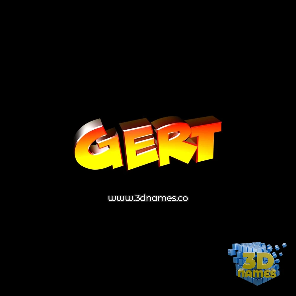 gert in Black Background style - 3D name wallpaper