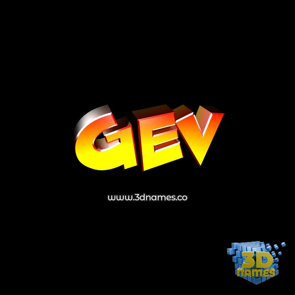 gev in Black Background style - 3D name wallpaper