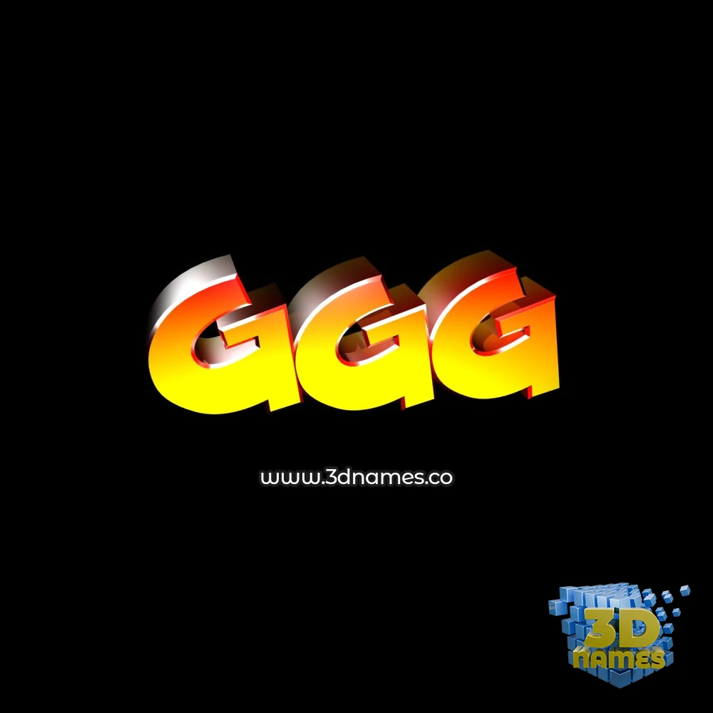 ggg in Black Background style - 3D name wallpaper