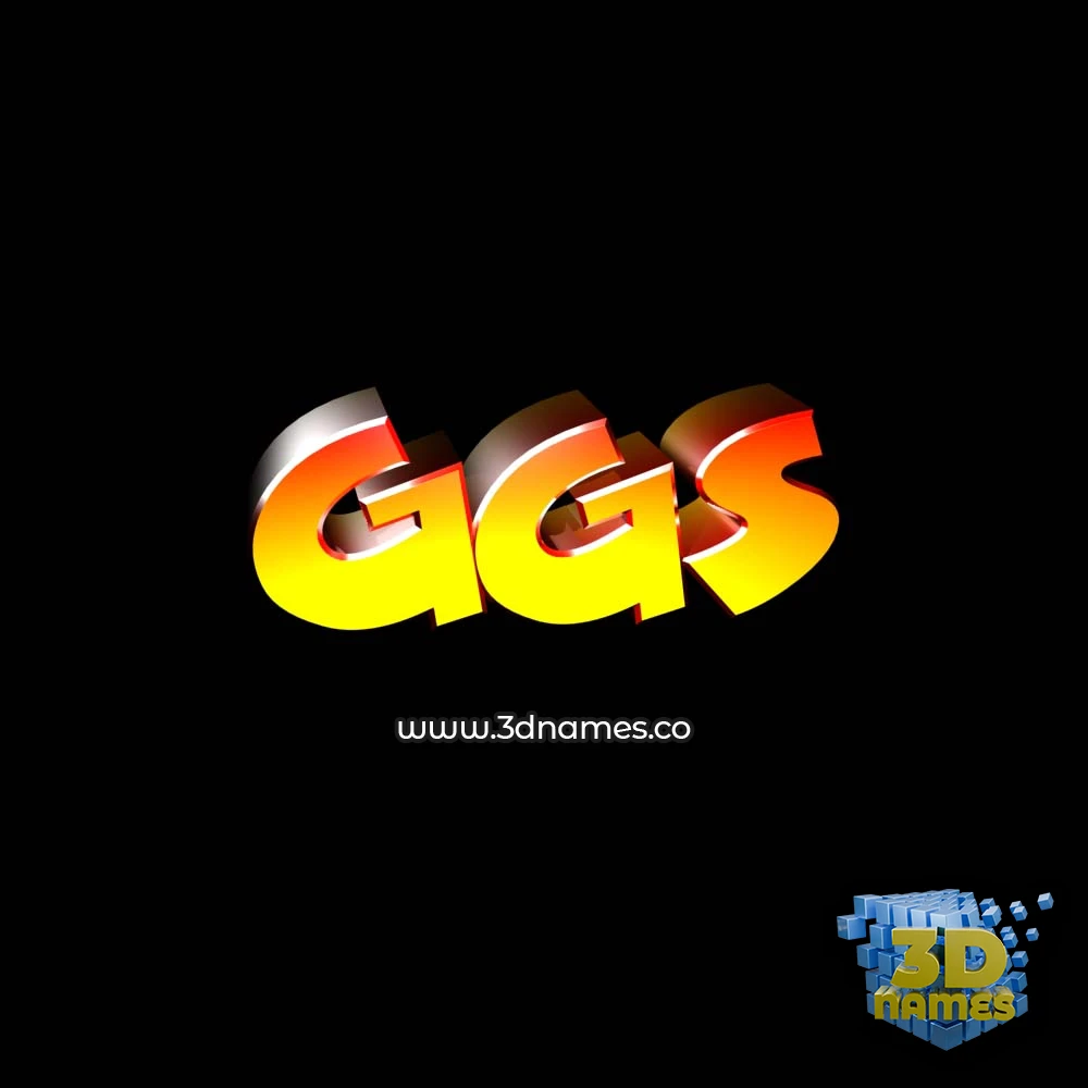 ggs in Black Background style - 3D name wallpaper