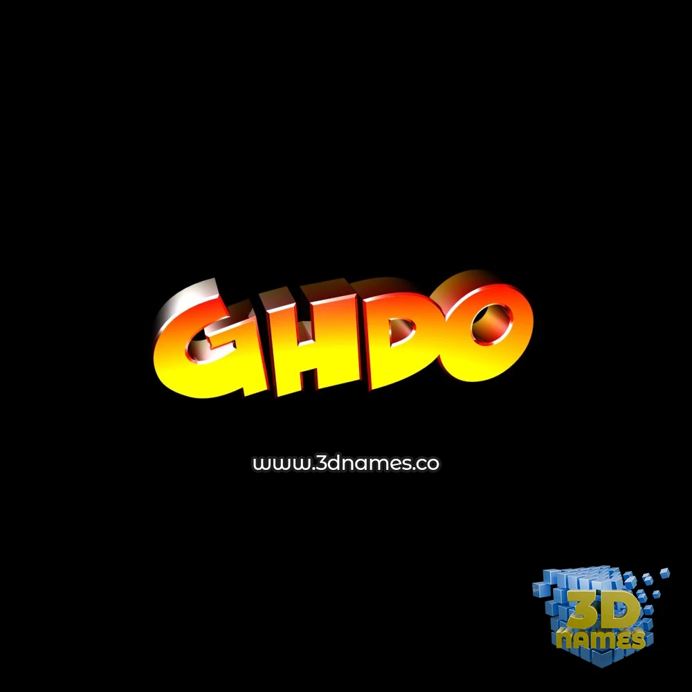 ghdo in Black Background style - 3D name wallpaper