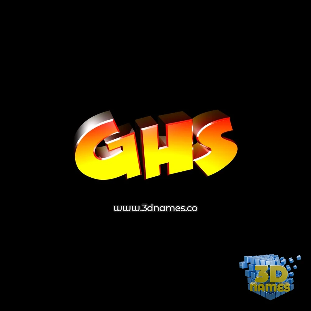ghs in Black Background style - 3D name wallpaper