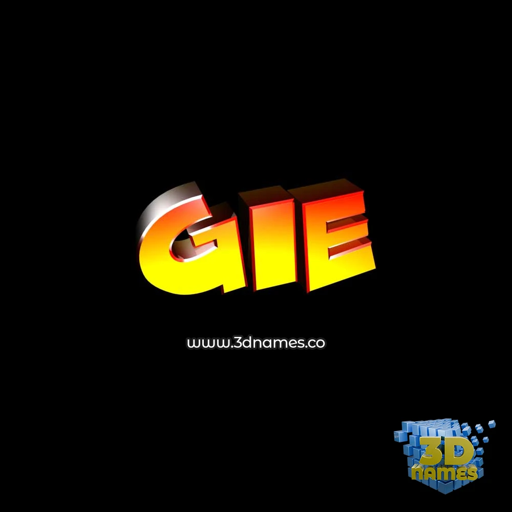gie in Black Background style - 3D name wallpaper