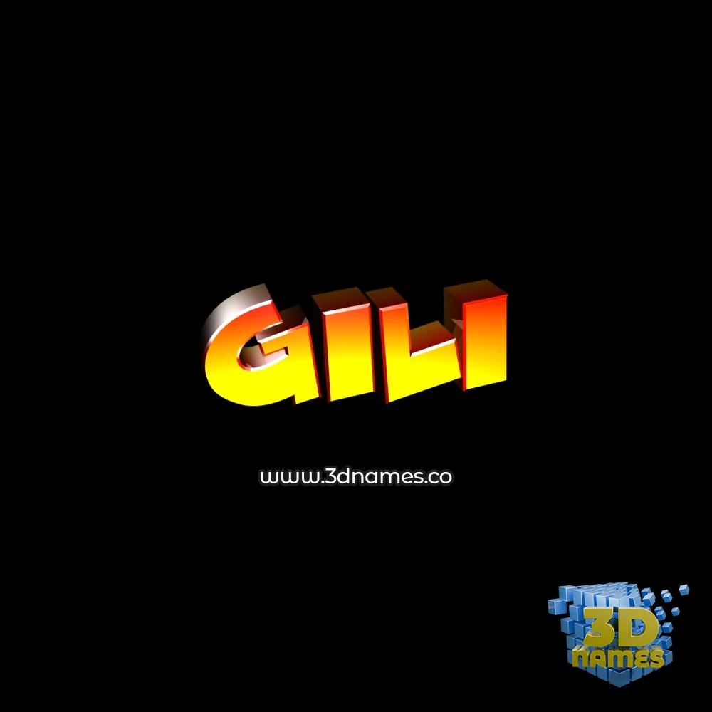 gili in Black Background style - 3D name wallpaper