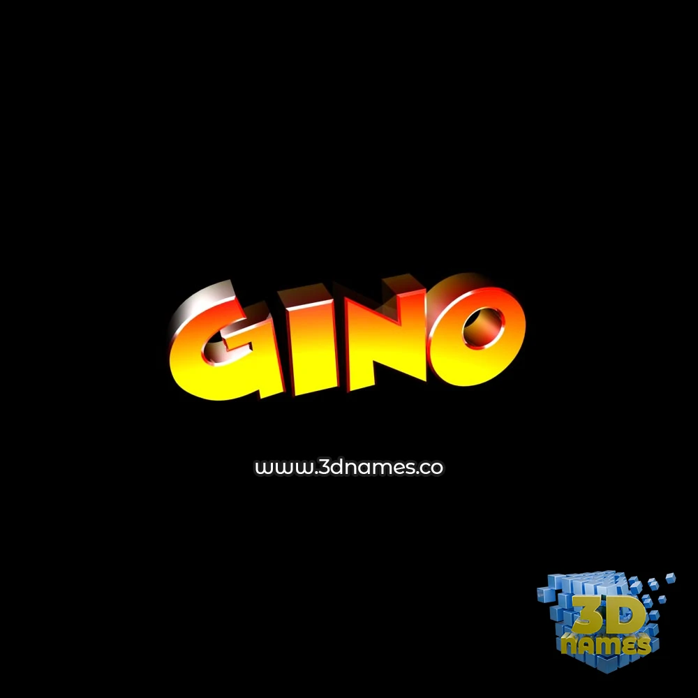 gino in Black Background style - 3D name wallpaper