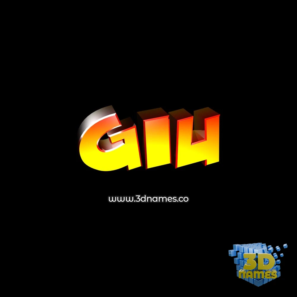 giu in Black Background style - 3D name wallpaper