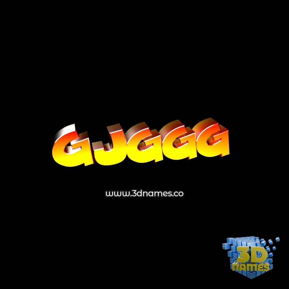 gjggg in Black Background style - 3D name wallpaper