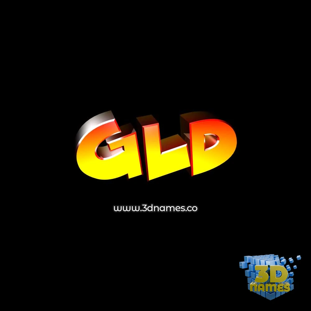 gld in Black Background style - 3D name wallpaper