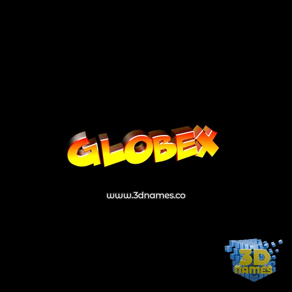 globex in Black Background style - 3D name wallpaper