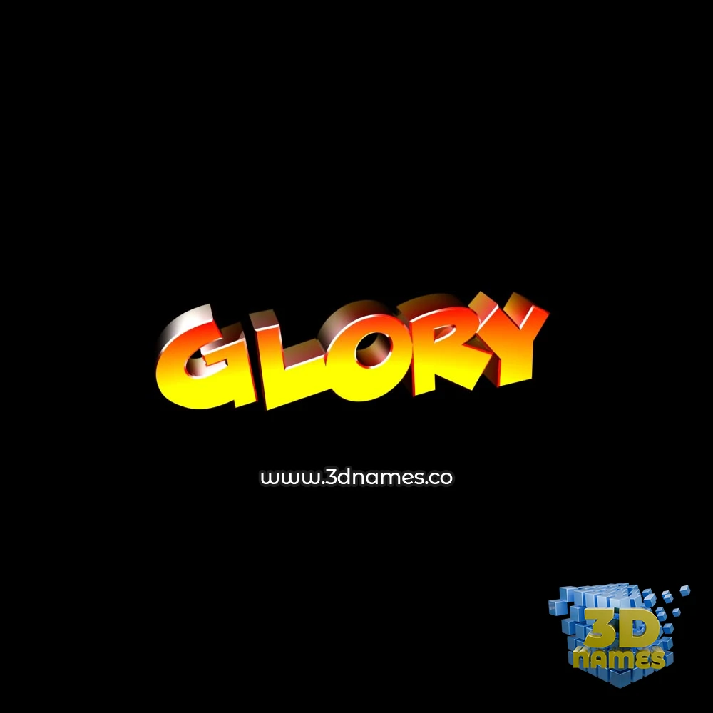 glory in Black Background style - 3D name wallpaper
