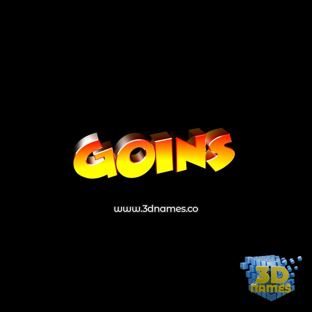 goins in Black Background style - 3D name wallpaper
