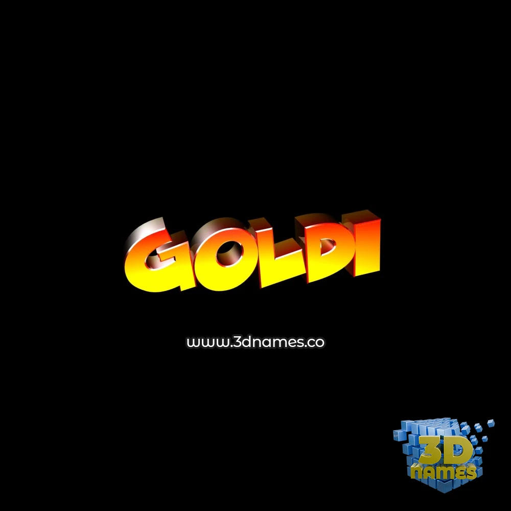 goldi in Black Background style - 3D name wallpaper