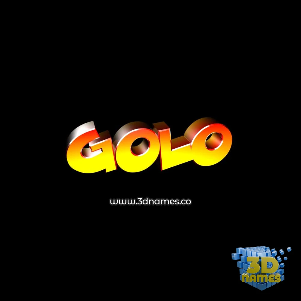 golo in Black Background style - 3D name wallpaper