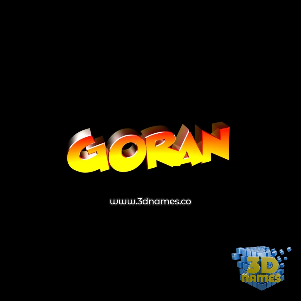 goran in Black Background style - 3D name wallpaper