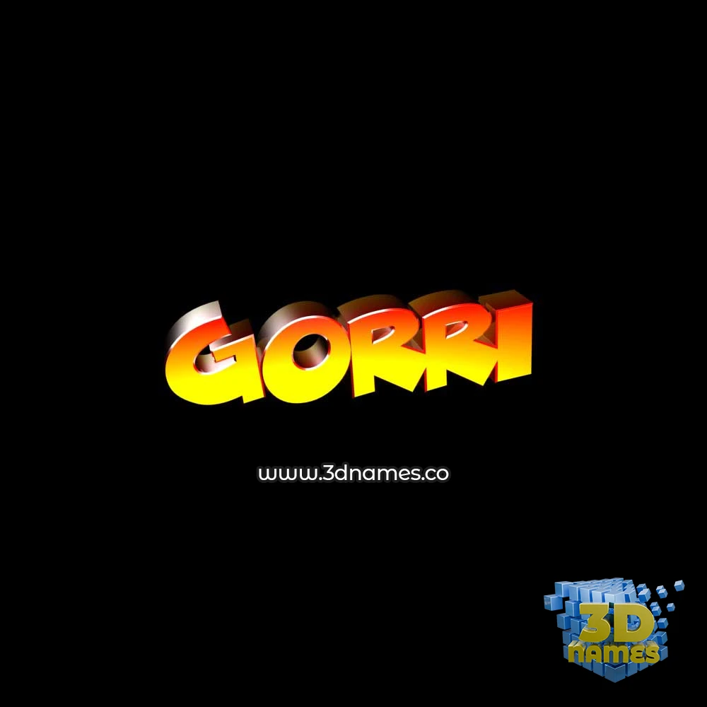 gorri in Black Background style - 3D name wallpaper