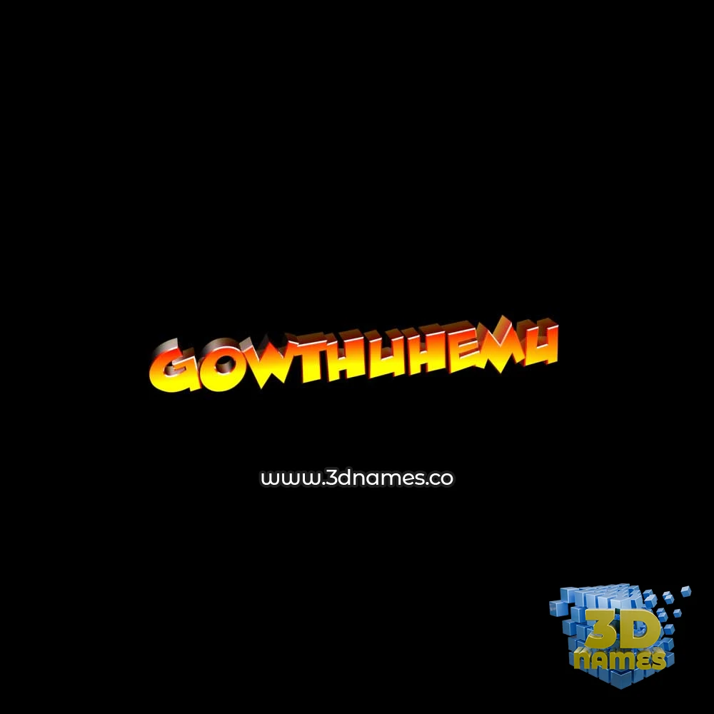 gowthuhemu in Black Background style - 3D name wallpaper