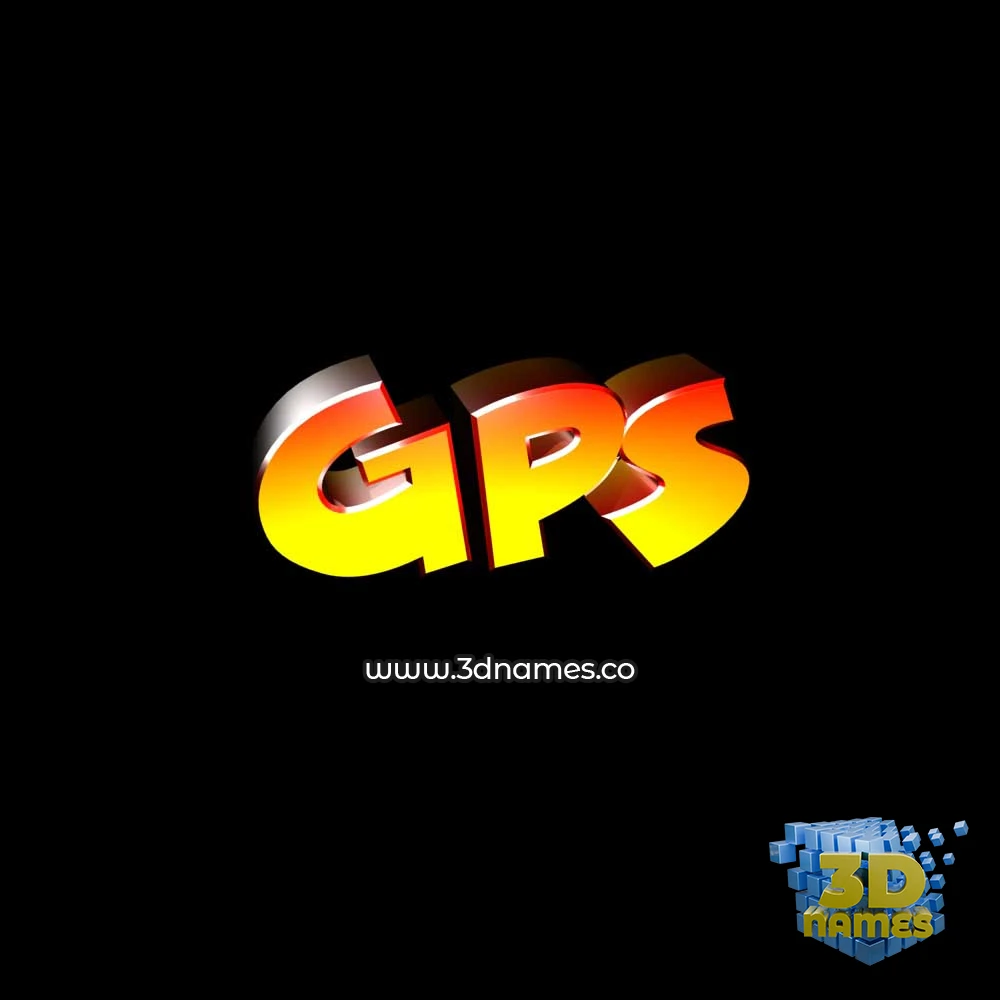 gps in Black Background style - 3D name wallpaper