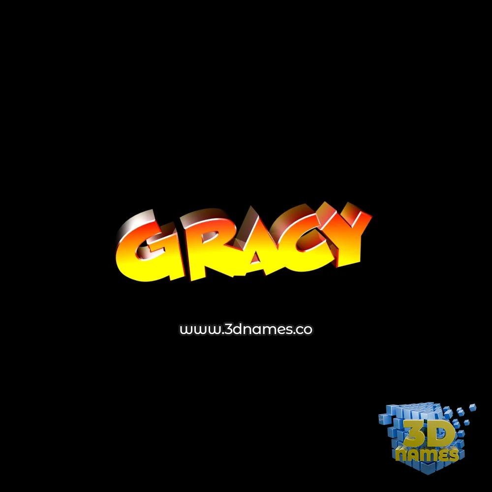 gracy in Black Background style - 3D name wallpaper