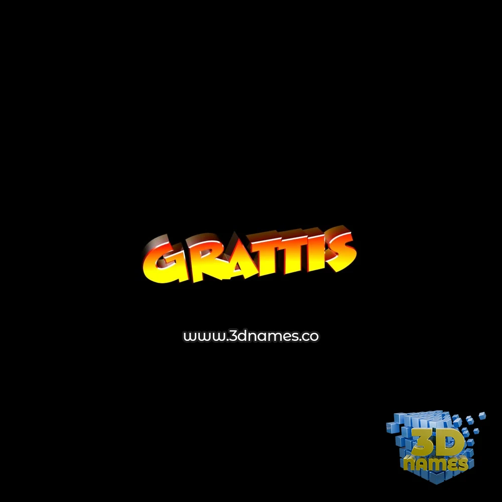 grattis in Black Background style - 3D name wallpaper