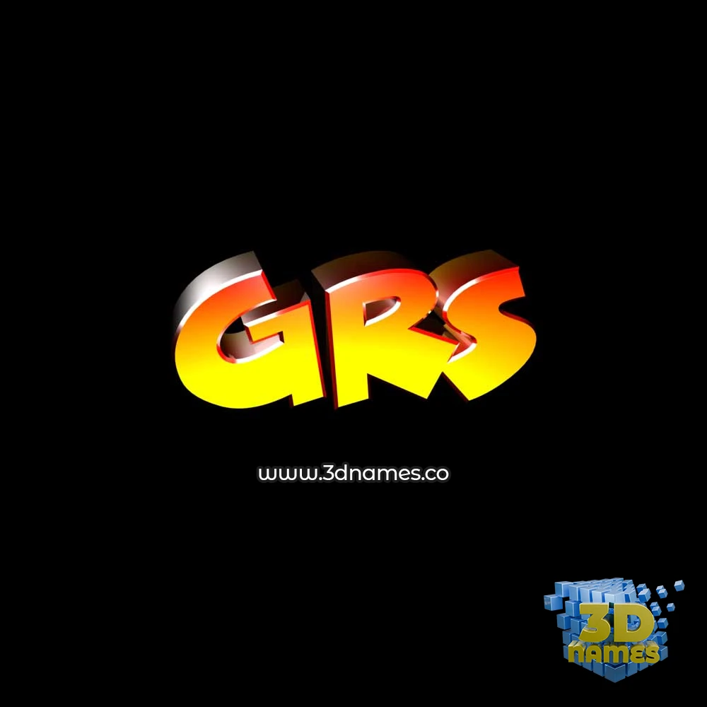 grs in Black Background style - 3D name wallpaper