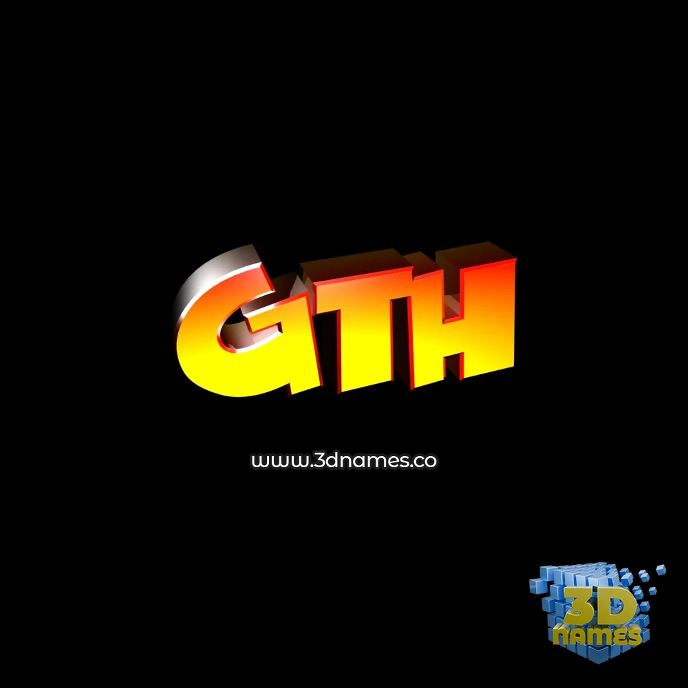 gth in Black Background style - 3D name wallpaper
