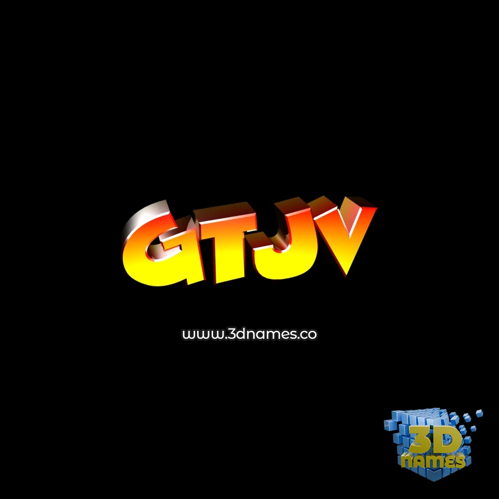 gtjv in Black Background style - 3D name wallpaper