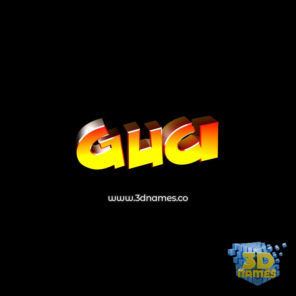 guci in Black Background style - 3D name wallpaper