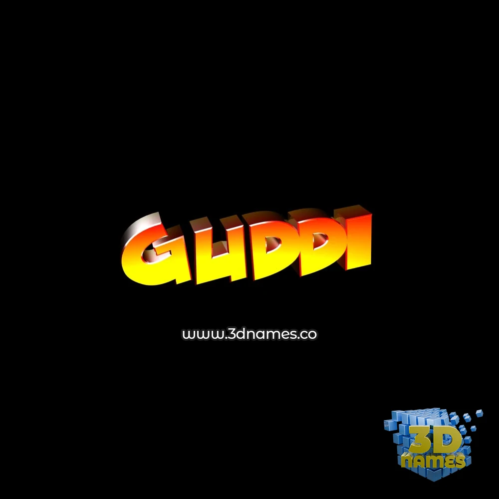 guddi in Black Background style - 3D name wallpaper