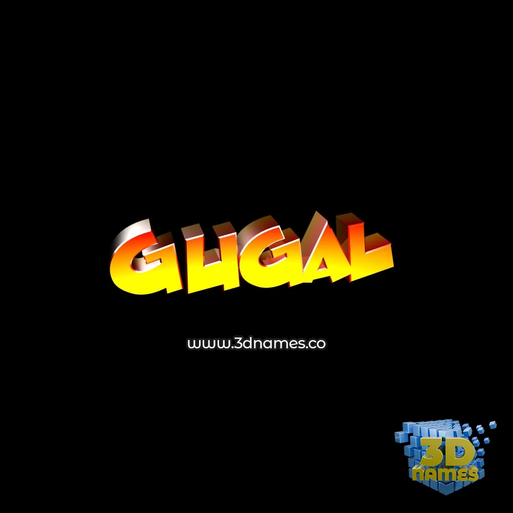 gugal in Black Background style - 3D name wallpaper