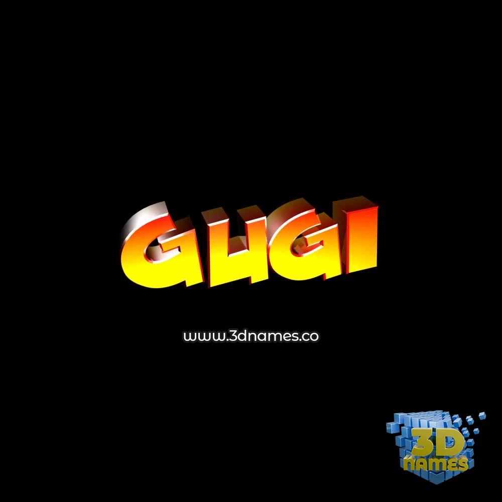gugi in Black Background style - 3D name wallpaper