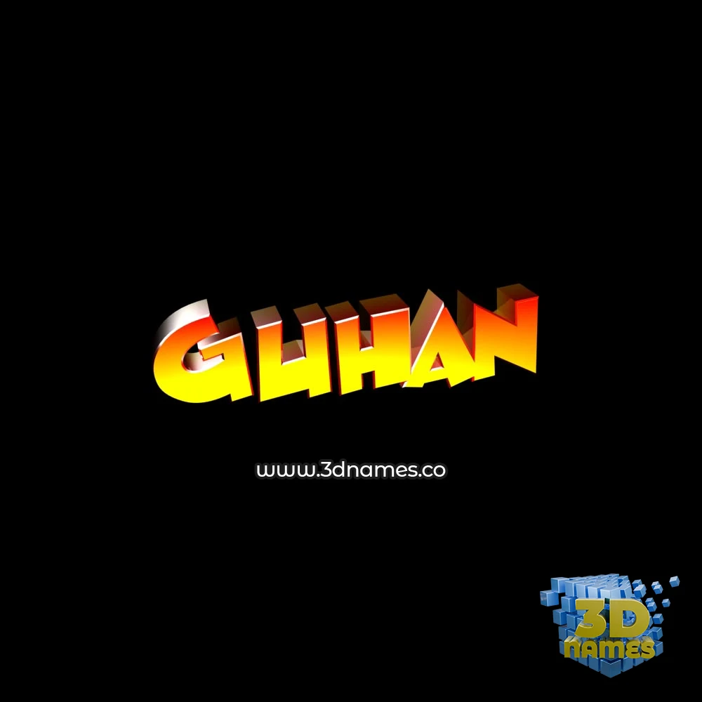 guhan in Black Background style - 3D name wallpaper