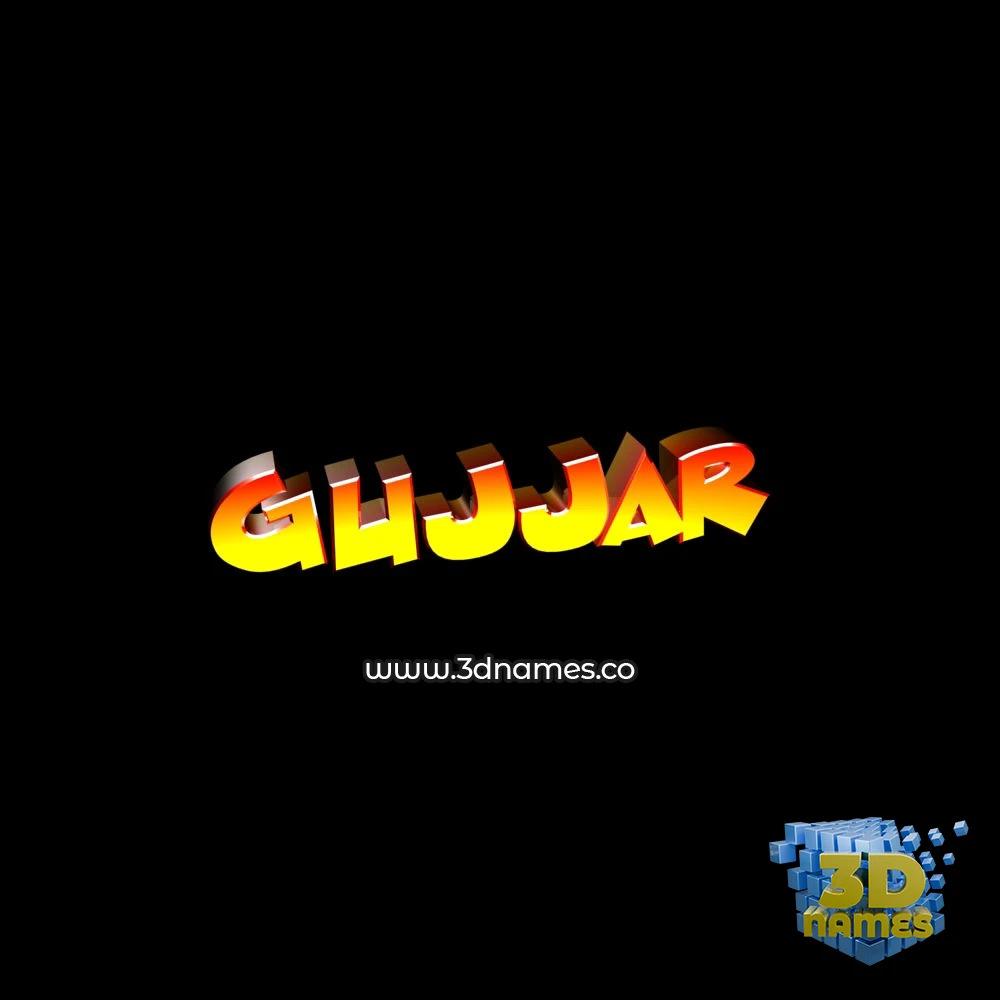 gujjar in Black Background style - 3D name wallpaper