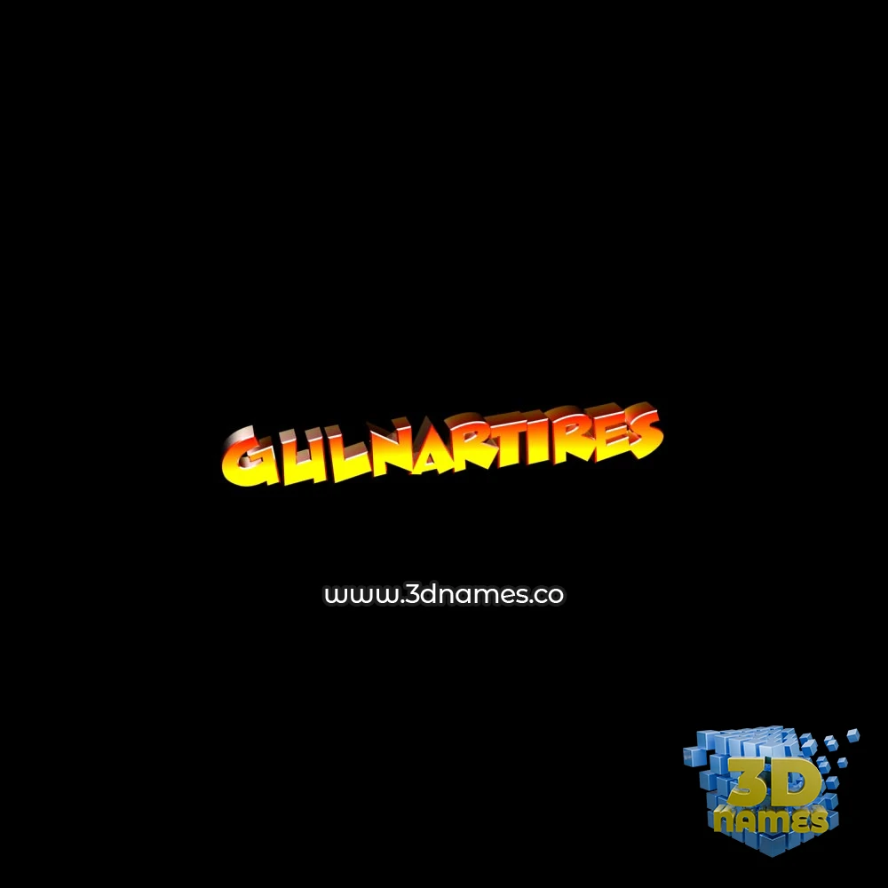 gulnartires in Black Background style - 3D name wallpaper