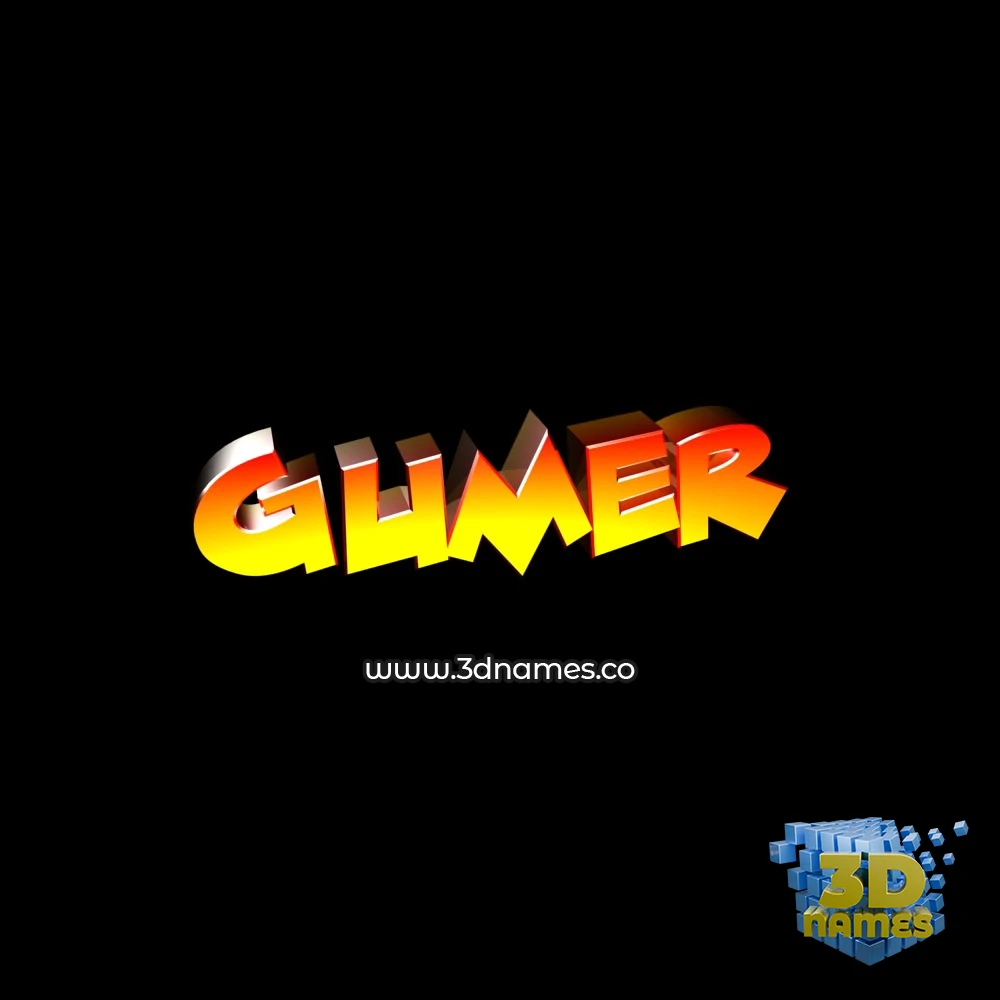 gumer in Black Background style - 3D name wallpaper