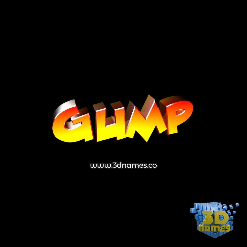 gump in Black Background style - 3D name wallpaper