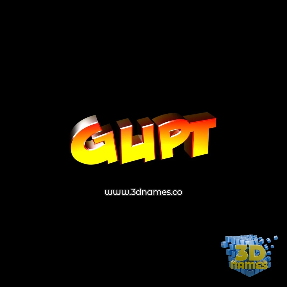 gupt in Black Background style - 3D name wallpaper