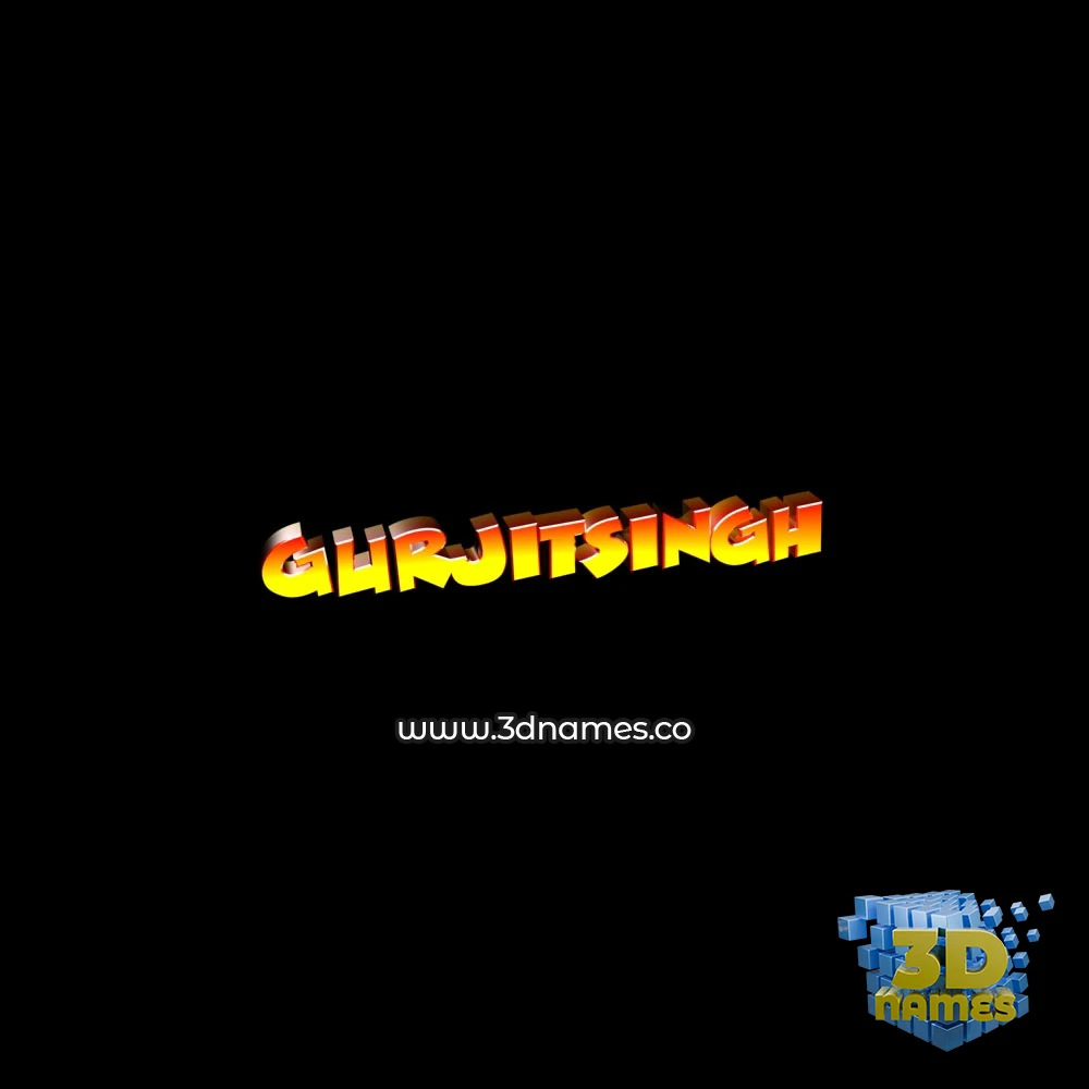 gurjitsingh in Black Background style - 3D name wallpaper