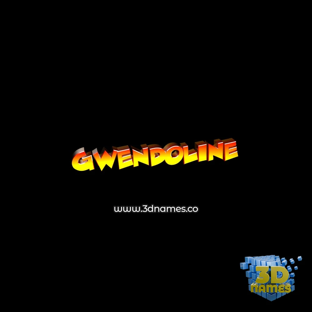gwendoline in Black Background style - 3D name wallpaper
